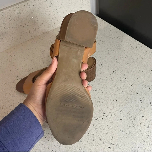 Franco Sarto Leather Lace Up Block Heels​​​​ - Picture 3 of 7